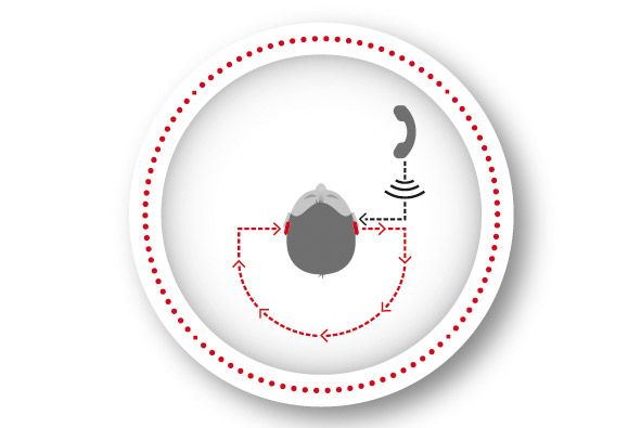 Mit TwinPhone: primax TwinPhone ist die optimale Lösung für alle nicht-Bluetooth-fähigen Telefone oder für den Fall, dass easyTek nicht eingesetzt werden kann. Der Anruf wird automatisch vom einen zum anderen Hörsystem übertragen, sobald ein Telefon mit Magnet ans Ohr gehalten wird. Das ermöglicht ein müheloses Hören am Telefon mit beiden Ohren – ohne zusätzliches Zubehör.