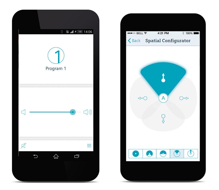 Richtung Individuell und Fokus Individuell. Mit der touchControl-App für Android und iOS, die mit allen primax-Hörsystemen kompatibel ist, können die Hörsysteme überaus diskret und ohne Zusatzgerät via Smartphone gesteuert werden. Die App, beispielsweise für Programmwechsel und Lautstärkeeinstellung, kann kostenlos im Google Play Store oder Apple App Store heruntergeladen werden.